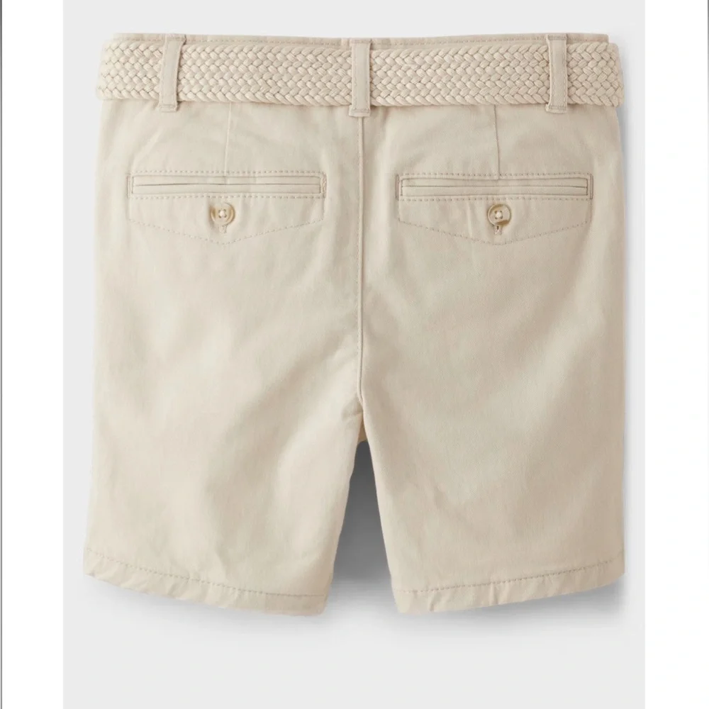 Gymboree Boys Tan Belted Chino Shorts Size 4T